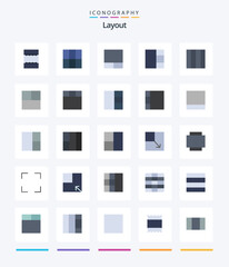 Creative Layout 25 Flat icon pack  Such As full screen. grid. rotate. view. layout