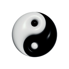 yin yang symbol on white background