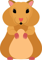 Hamster icon. Domestic pet. Cartoon friendly animal