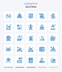 Creative Spa And Relax 25 Blue icon pack  Such As shower. hotel. spa. bath. towel
