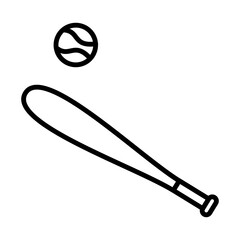 Baseball Bat Icon Logo Design Vector Template Illustration Sign And Symbol Pixels Perfect