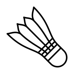 Shuttlecock Icon Logo Design Vector Template Illustration Sign And Symbol Pixels Perfect