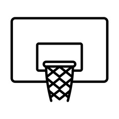 Basketball Hoop Icon Logo Design Vector Template Illustration Sign And Symbol Pixels Perfect