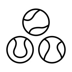 Tennis Ball Icon Logo Design Vector Template Illustration Sign And Symbol Pixels Perfect