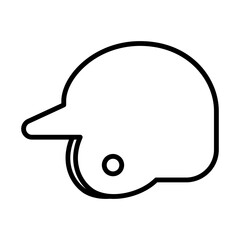 Baseball Helmet Icon Logo Design Vector Template Illustration Sign And Symbol Pixels Perfect