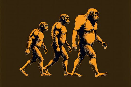 human evolution illustration 