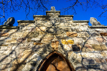 The Monumental Maple Vault of 19th century, on the top of city of Maple in Vaughan, Ontario, Canada Jan 16, 2023. A National Heritage site. © Mehdi