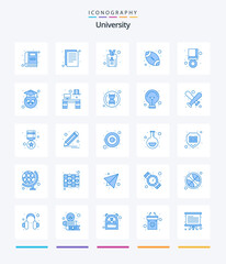 Creative University 25 Blue icon pack  Such As awards. sport. card. football. american