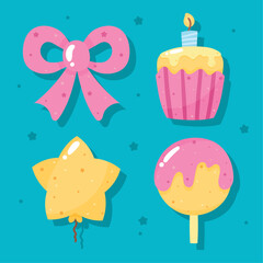 celebration party four icons