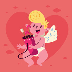 cupid angel with arrows bag