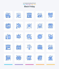 Creative Black Friday 25 Blue icon pack  Such As sale tag. sale. sale. label. store