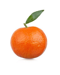 Ripe clementine tangerines on a white isolated background