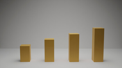 Financial data bar going up