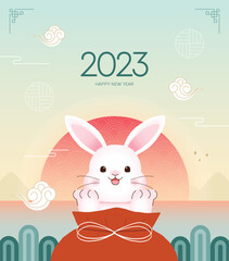 Korea tradition day ,New Year's day, character Vector illustration