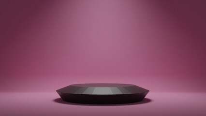 Luxury podium on colorful background
