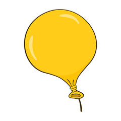 Yellow balloon. Cartoon. Vector illustration
