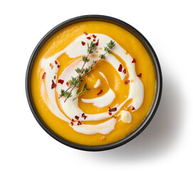 bowl of vegetable cream soup