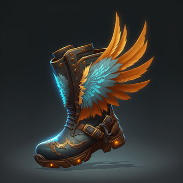 Boots of swiftness icon, videogame asset