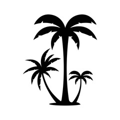 Obraz premium Palm tree summer logo template vector illustration