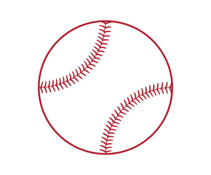 Baseball balls. Set of softballs. Outline and glyph softballs.