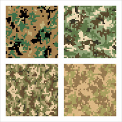 Camouflage military pixel