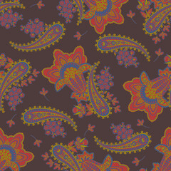 Fototapeta na wymiar Paisley vector pattern. seamless vintage floral background