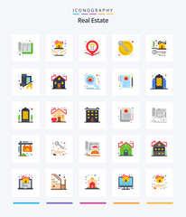 Creative Real Estate 25 Flat icon pack  Such As house keys. keys. protection hands. house. estate