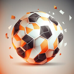 Soccer or football ball clipart, vector illustration. Generative AI.
