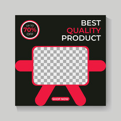 Best quality product social media post template