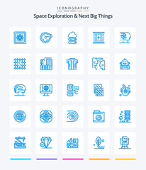 Creative Space Exploration And Next Big Things 25 Blue icon pack  Such As electromagnetic. charging. paradox. charge. data