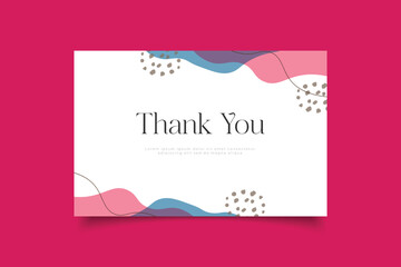 Obraz premium thank you card template design