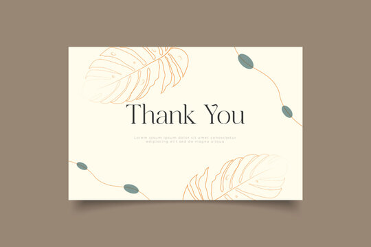 thank you card template design