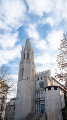 Fototapeta na wymiar Basilica of Saint Felix in the tourist city of Girona in Catalonia, Spain