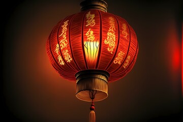 Obraz premium ﻿A lamp with a shade - Generative AI