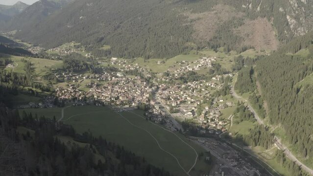 Dolomites Moena top down fly 