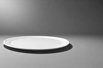 empty white plate on wall