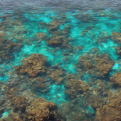 Fototapeta premium coral reef in the blue sea