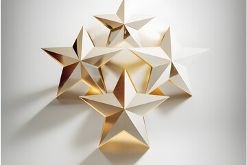 four white gold stars, generative ai