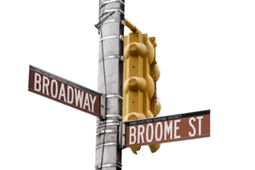 Foto op Plexiglas Broadway and Broome street signs in Manhattans Soho district. © DW labs Incorporated