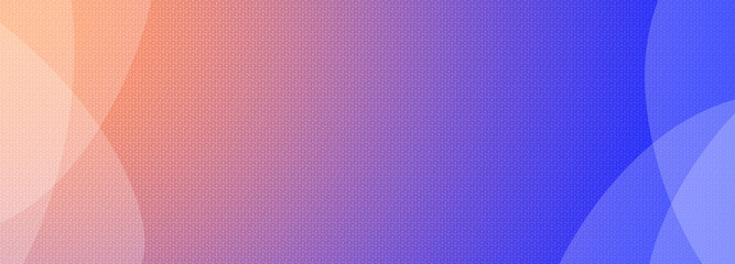 Abstract geometrical blue orange gradient digital web horizontal banner design template blank with place for text . Waves shapes.