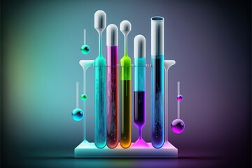 Laboratory pipette, science research concept,  test tube, Made by AI,Artificial intelligence