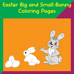 easter card with bunny and eggs, happy easter bunny,
