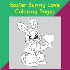 happy easter bunny, rabbit with a hart