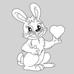 bunny with heart
