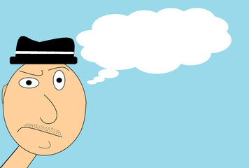 person with thought bubble