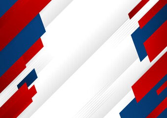 Modern simple abstract red white blue background