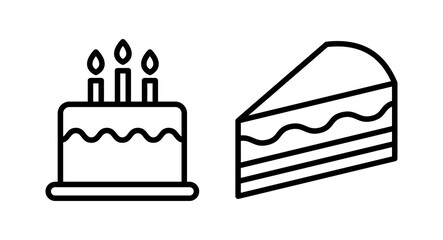 Cake icon vector illustration. Cake sign and symbol. Birthday cake icon