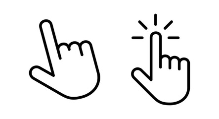 Hand cursor icon vector illustration. cursor sign and symbol. hand cursor icon clik