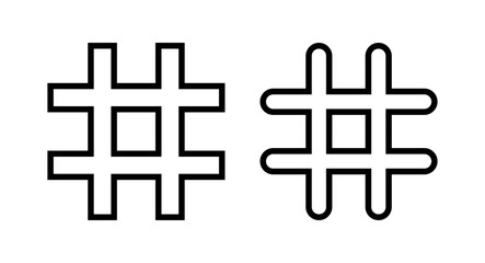 Obraz premium Hashtag icon vector illustration. hashtag sign and symbol