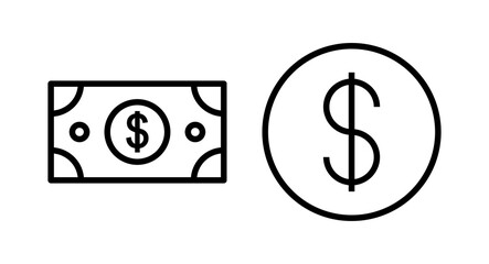 Money icon vector illustration. Money sign and symbol